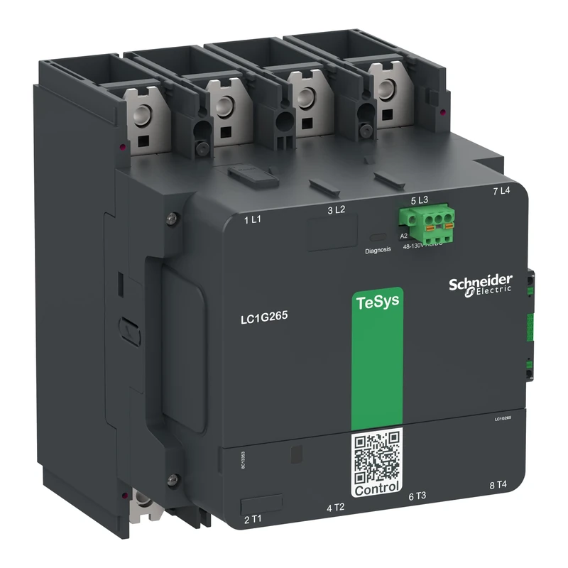 Schneider Electric High power contactor, TeSys Giga, 4 pole (4NO), AC-1 =440V 440A, standard version, 100…250V wide band AC/DC coil