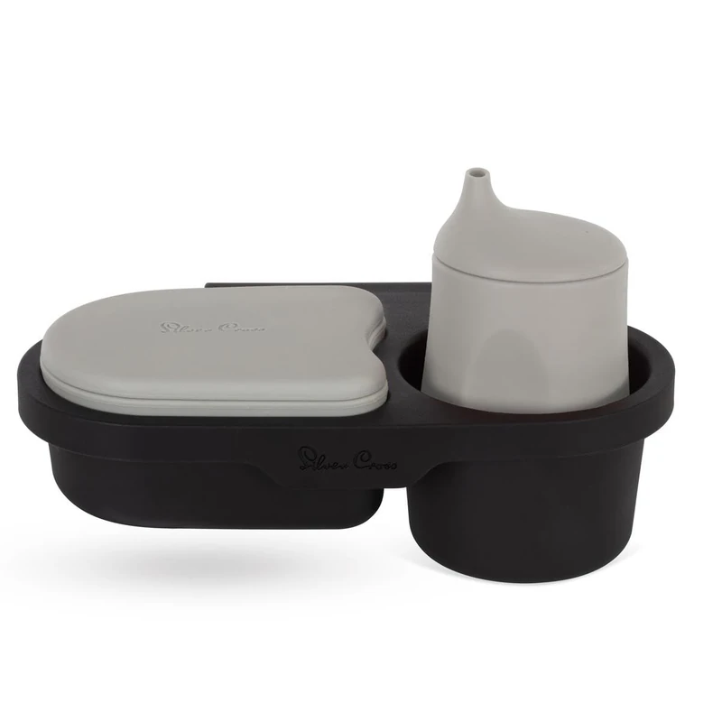 Silver Cross | Pram Snack Tray | Pram Accessories | Beaker & Snack Pot | Silcone | Clip On Snack Tray - Image 1