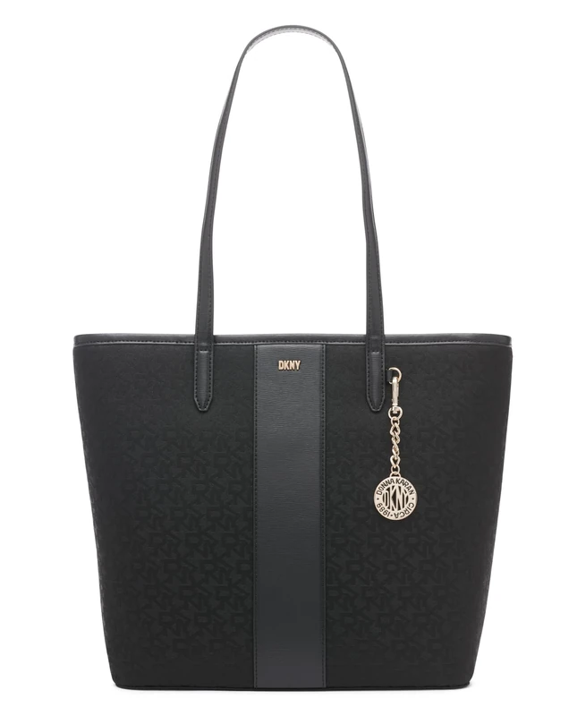 DKNY Women's R31afr73-xlb-1 Tote, Black Logo/Black, Medium