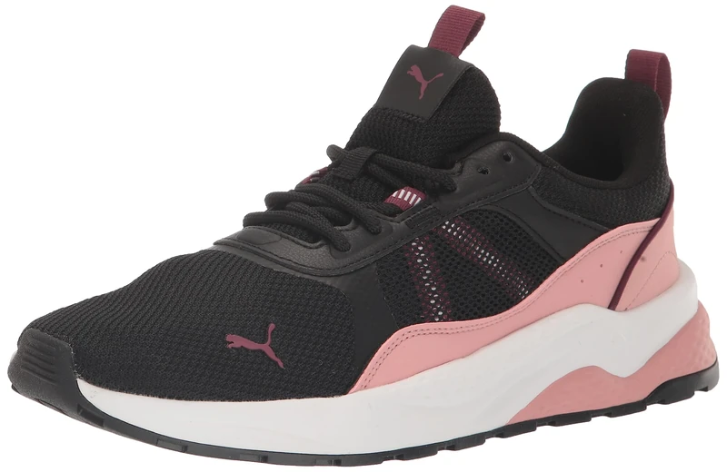PUMA Women's Anzarun 2.0 Sneaker, Black-Future Pink-Dark Jasper, 6.5 UK