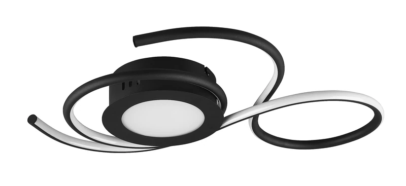 Trio, Ceiling Light, Jive incl. 1 x LED,SMD,36,0 Watt,2700-6000K,4300 Lm. Plastic, White, Body: Metal, matt Black L:50 cm, L:45 cm, H:7,5 cm
