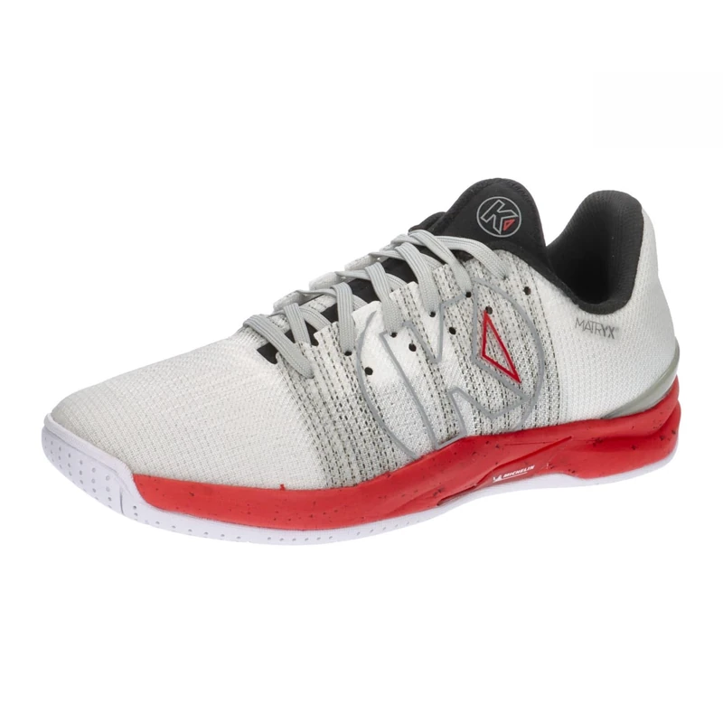 Kempa Unisex Attack One 2.0 Handball Shoes, Trainers, White/Red, 39 EU, White red, 7 UK