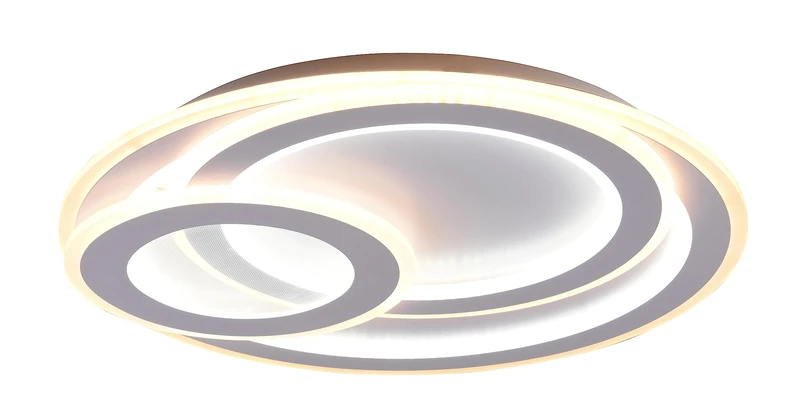 TRIO, Ceiling Light, Mita incl. 1 x LED,SMD,74,0 Watt,2700-6000K,9000 Lm. Plastic, White, Body: Metal, matt White Ø:51 cm, H:7 cm