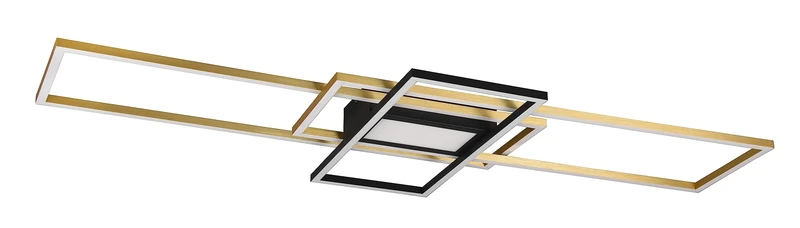 Trio, Ceiling Light, Irvine incl. 1 x LED,SMD,60,0 Watt,3000-6500K,7100 Lm. Body: Metal, Brass matt L:105 cm, L:42 cm, H:6,5 cm