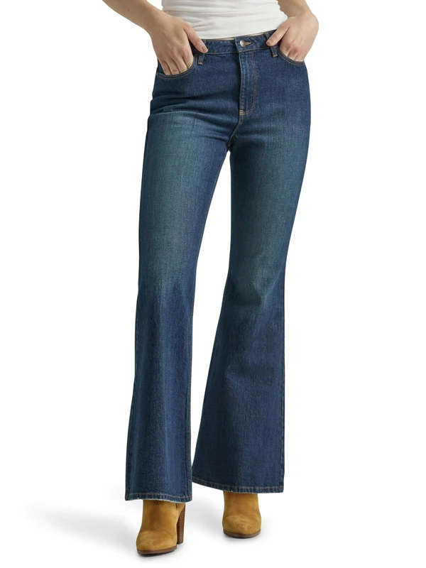 Wrangler Women's High Waisted Fierce Flare Jean, Stargazer, 10-30