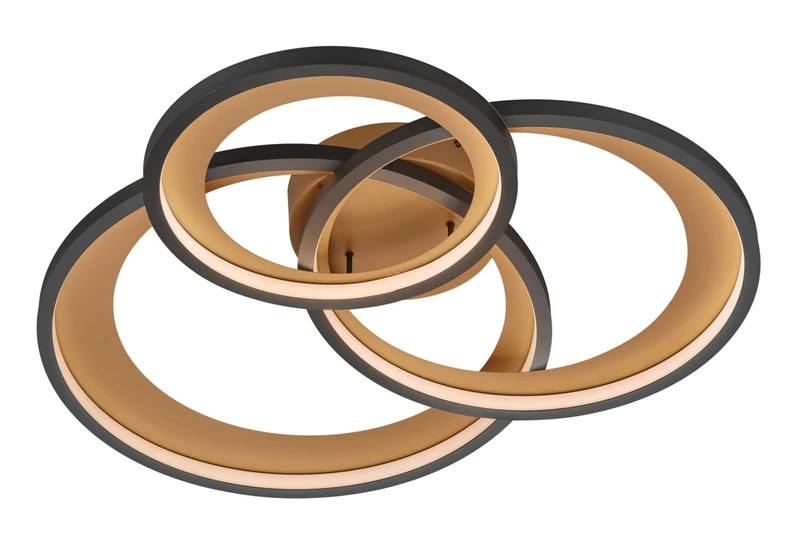 Trio, Ceiling Light, Granada incl. 1 x LED,SMD,36,0 Watt,3000K,4300 Lm. Body: Metal, matt Black IP20