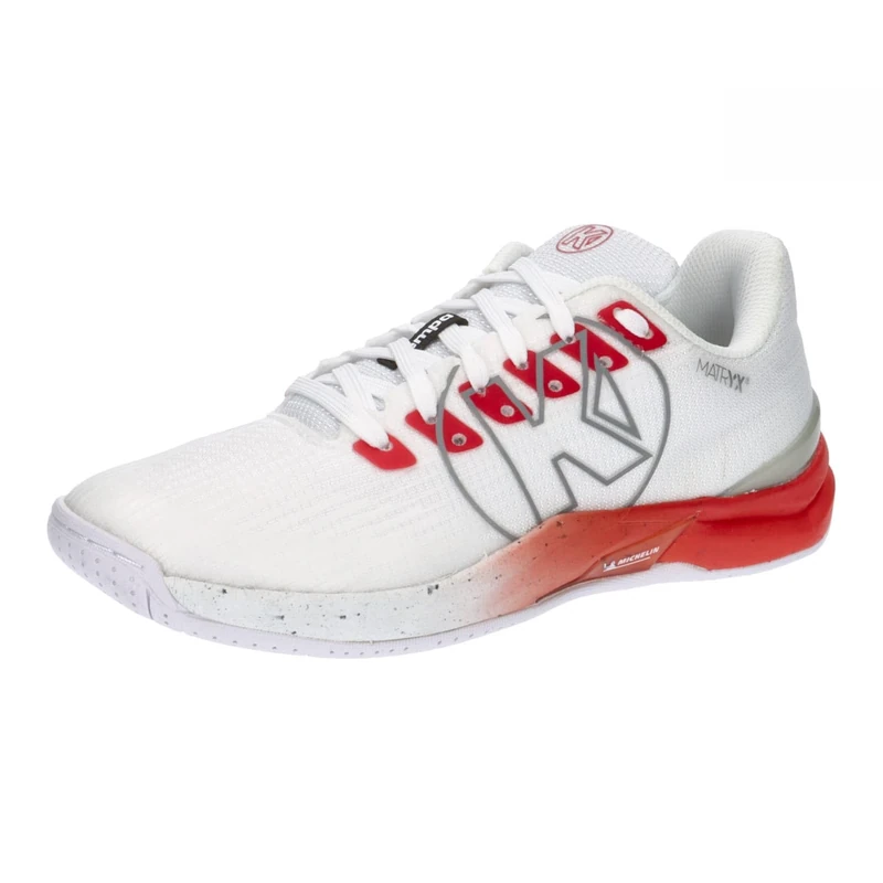Kempa Women's Attack Pro 2.0 Women's Handball Shoes, Trainers, White/Red, 38.5 EU, White red, 5.5 UK
