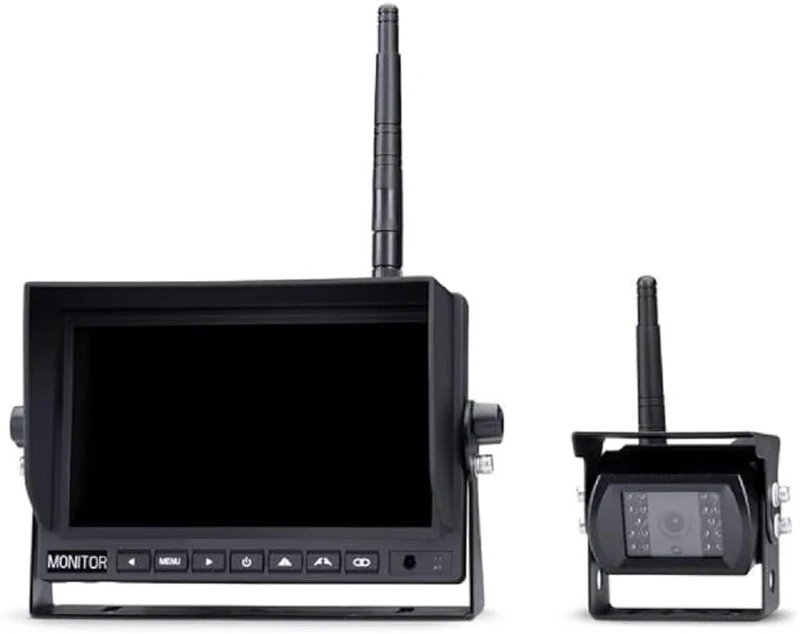 Midland - Truck Dash Cam Front and Rear Truck Guardian Pro, Wireless Reversing Camera for Maneuvering and Surveillance, Full HD Rearview Camera, Night Vision, Up to 4 Cameras, SD Recording