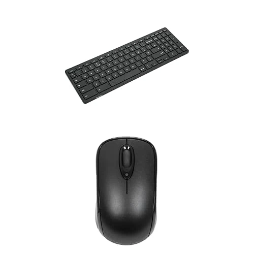Targus Bluetooth Keyboard (UK), Works with Chromebook, Black (AKB872UK) WWCB Bluetooth Mouse, Black (AMB844GL)