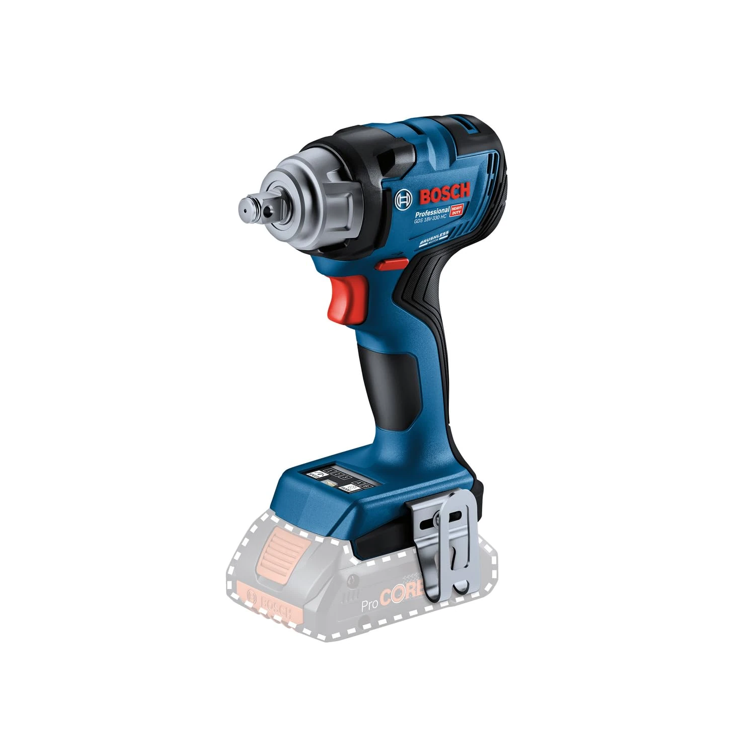 Bosch Professional 18V System Cordless Impact Wrench GDS 18V-330 HC (330 Nm Tightening and 560 Nm Breakaway Torque, Three-Speed/Torque Settings)