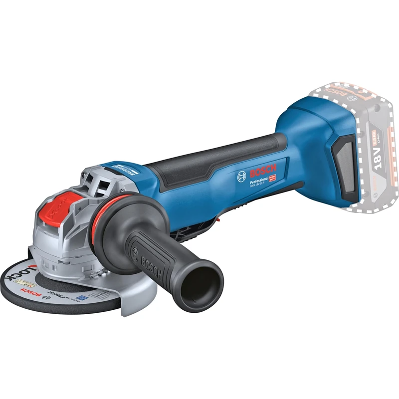 Bosch Professional X-Lock Cordless Angle Grinder GWX 18V-10 P (Brushless Motor, Equal Power to a 1,000 W Corded Grinder, Protection Switch, Kickback Control, X-Brake, L-BOXX)