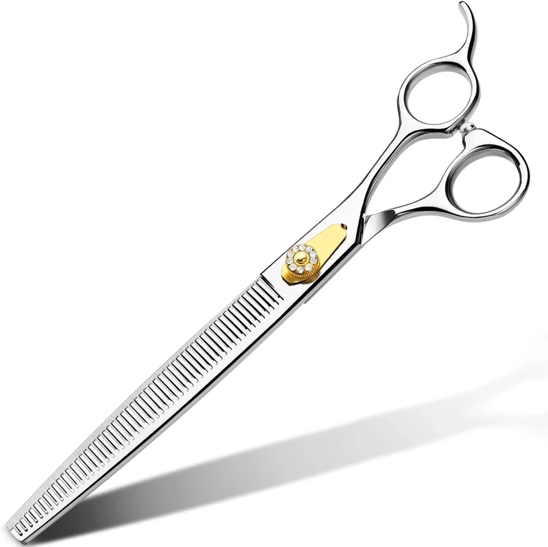 Gimars 8 Inch Sharp 26 Teeth Professional Dog Grooming Scissors Heavy Duty 440C Stainless Steel Ergonomic Pet Grooming Scissor for Dogs, Cats and Other Animals