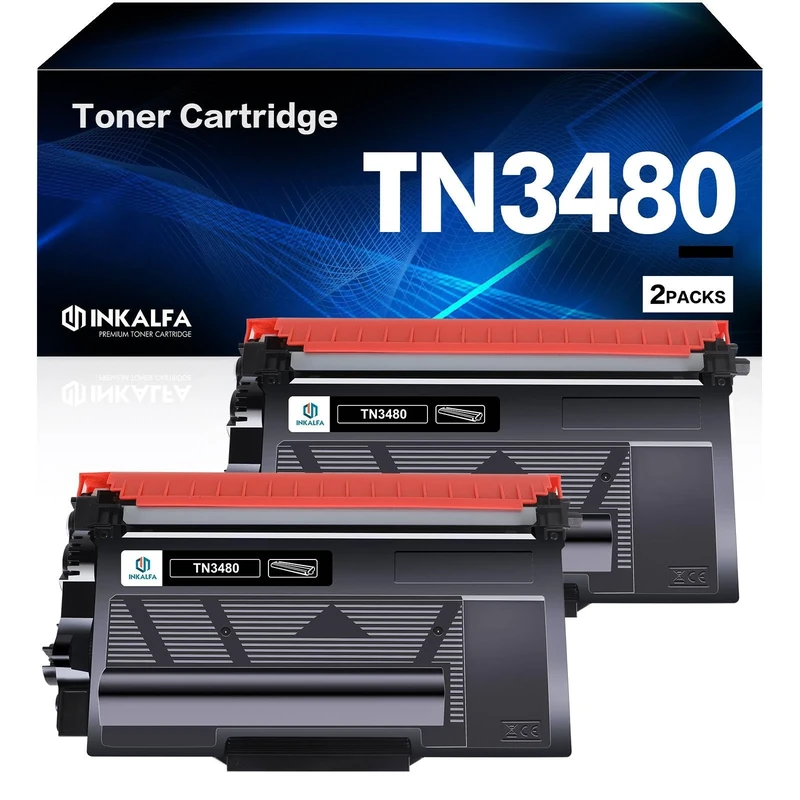 inkalfa TN3480 Compatible for Brother TN-3480 Toner Cartridge HL-L5100DN HL-L5200DW MFC-L5750DW MFC-L5700DW HL-L6400DW HL L5100DN L5200DW MFC L5750DW HL-L5000D TN 3480 3430 TN3430 TN-3430 Black 2