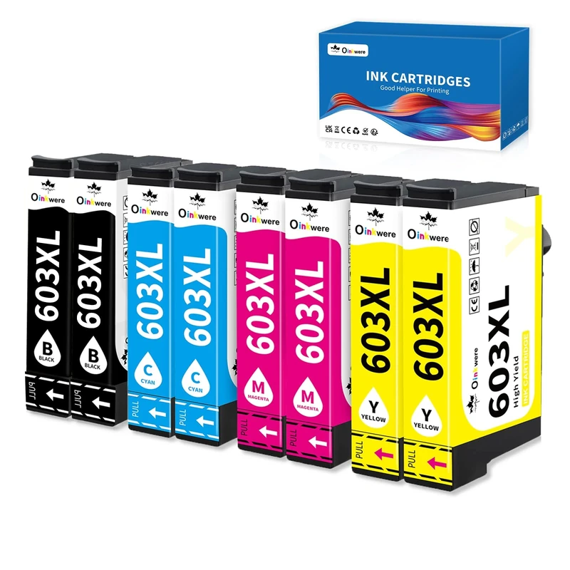 OINKWERE Ink Cartridges 8-Packs Compatible for Epson 603XL Ink Cartridges Multipack for Expression XP-2100 XP-2105 XP-2150 XP-3100 XP-3150 XP-4100 WorkForce WF-2810 WF-2820 WF-2830 WF-2835