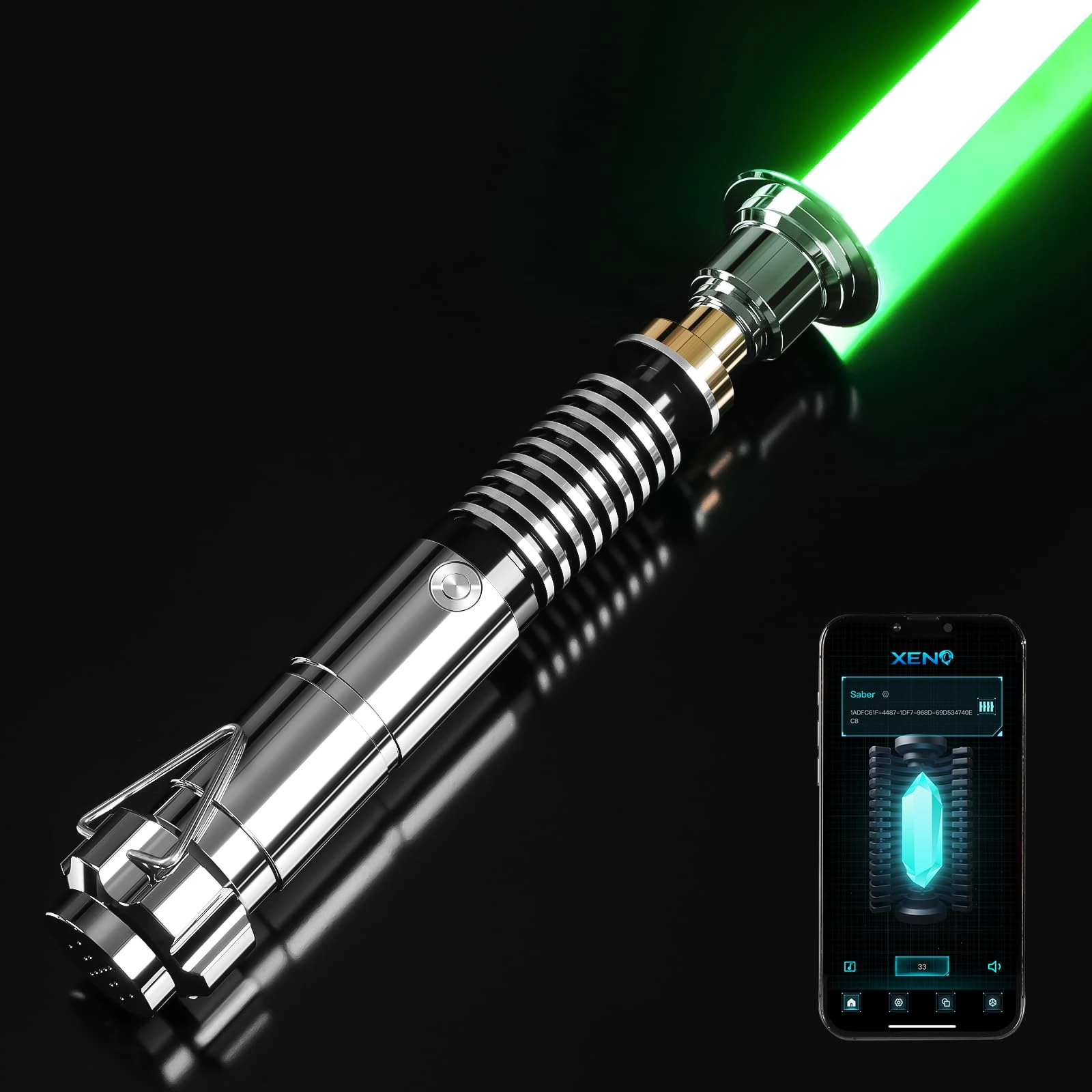 DAMIENSABER Upgrade Xenopixel 3.0 Motion Control Smooth Swing Light Sabers with 34 Sound Fonts Infinite Color and 16 RGB Fast Color Changing, More Sensitive Luke Light Sabers for Adults