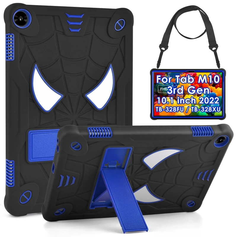 KATUMO Case for Lenovo M10 Tablet 3rd Gen 10.1 inch 2022 (TB-328FU/TB-328XU) Heavy Duty Shockproof Rugged Protective Cover with M10 3rd Gen 10.1 inch Kids with Detachable Adjustable Shoulder Strap
