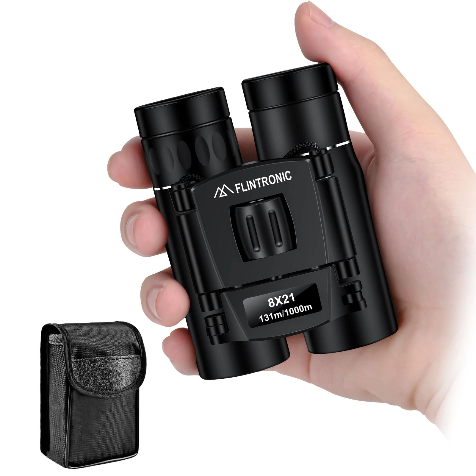 Flintronic 8 x 21 HD Telescope Mini Binoculars Waterproof Portable, Foldable Compact Pocket Size Small and Lightweight for Adults Hunting, Sightseeing, Bird Watching, Hiking, Camping