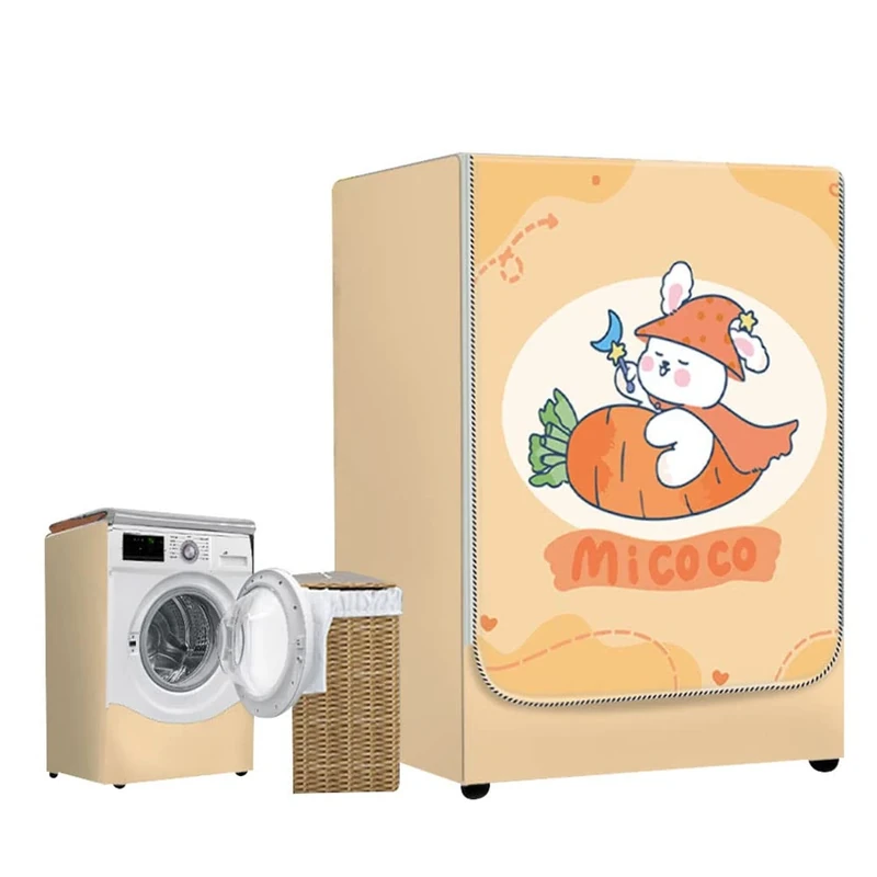 Highdi Washing Machine Cover Waterproof, Washing Machine Covers Indoor with Zipper Sunscreen & Dustproof Washer Protection (M-Capacity 8~10kg,Halloween)