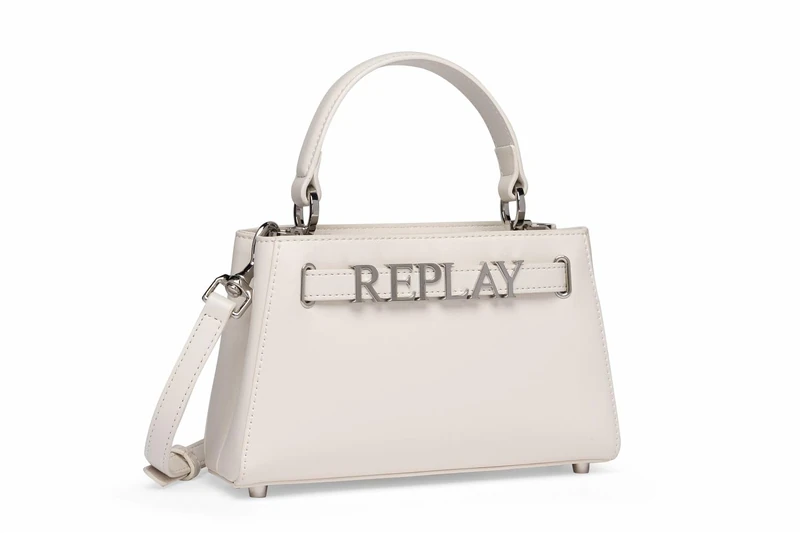 Replay Women's Handbag Small, White (Dirty White 002), One Size