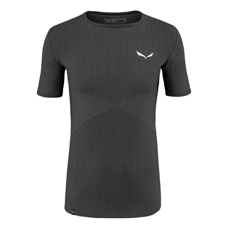 Salewa Zebru Responsive Short Sleeve Men'S Tee, Onyx, 50/L, Male