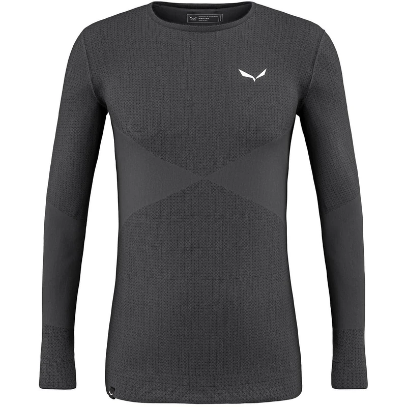 Salewa Zebru Responsive Long Sleeve Men'S Tee, Onyx, 50/L, Male