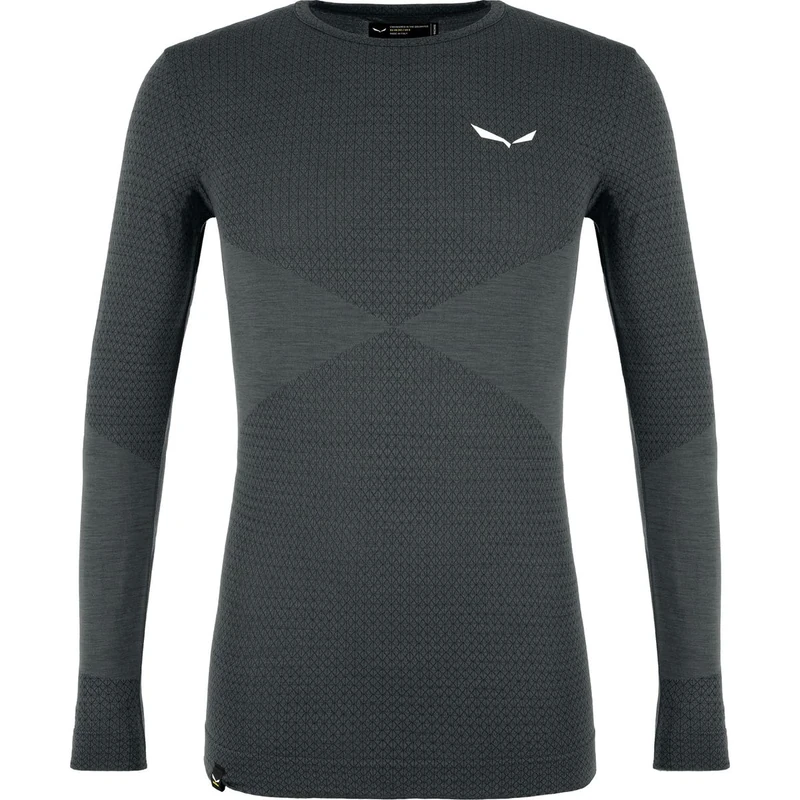 Salewa Zebru Responsive Long Sleeve Men'S Tee, Onyx, 48/M, Male