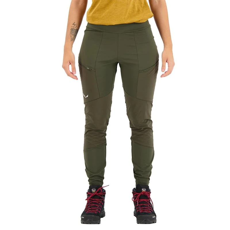Salewa Brand Model Puez Dry Resp W Cargo Tights Dark Olive