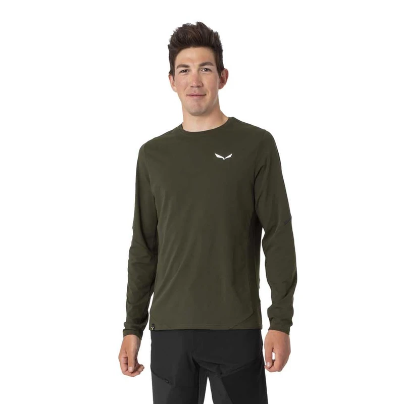 Salewa Pedroc Dry Long Sleeve T-Shirt Men, Green, M