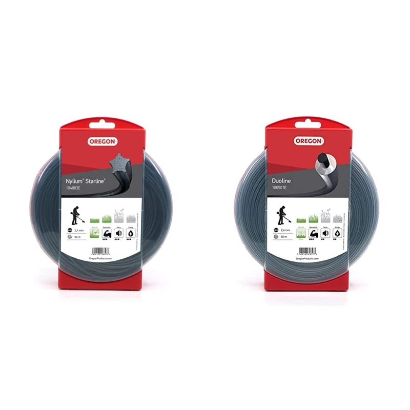 Oregon Nylium Star & Duoline Trimmer Line - 2.4mm, 90m