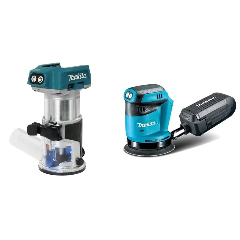 Makita DRT50ZX4 18V Li-Ion LXT Brushless Router Trimmer - Batteries and Charger Not Included & DBO180Z 18V Li-Ion LXT Sander - Batteries and Charger Not Included