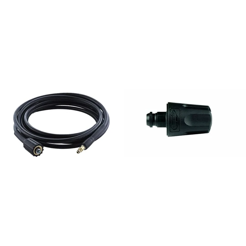 Nilfisk 5m Hose for High Pressure Washer & Wide Angled Auto & Cycle Nozzle Pressure Washer Attachment – Compatible with Nilfisk Pressure Washers