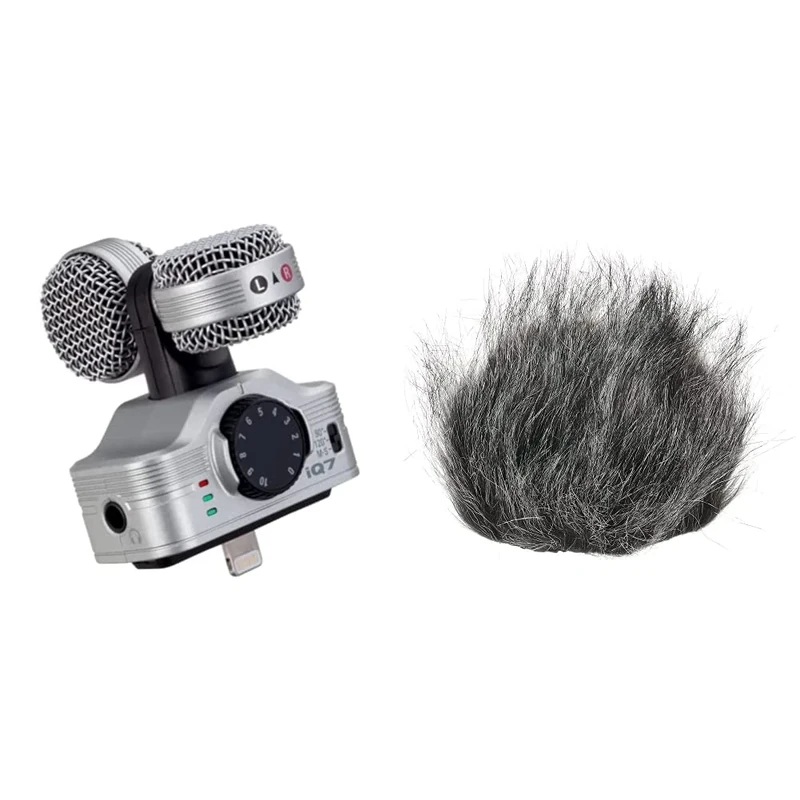 Zoom iQ7 MS Stereo Microphone & WSU-1 Microphone Universal Windscreen