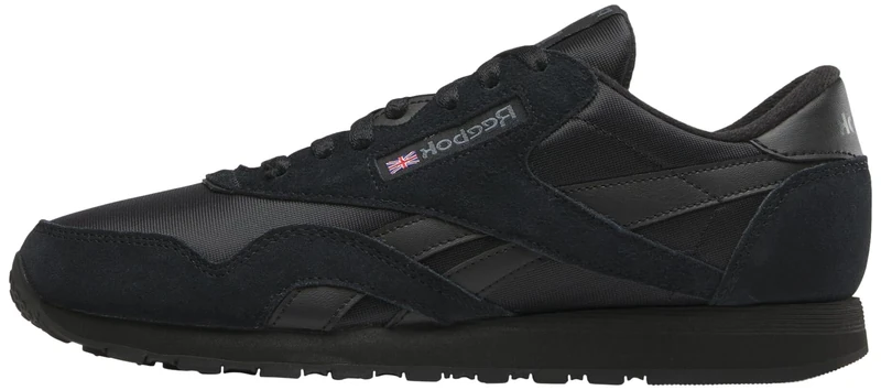 Reebok Men's Classic Nylon Trainers - Black/Purple Grey 9.5