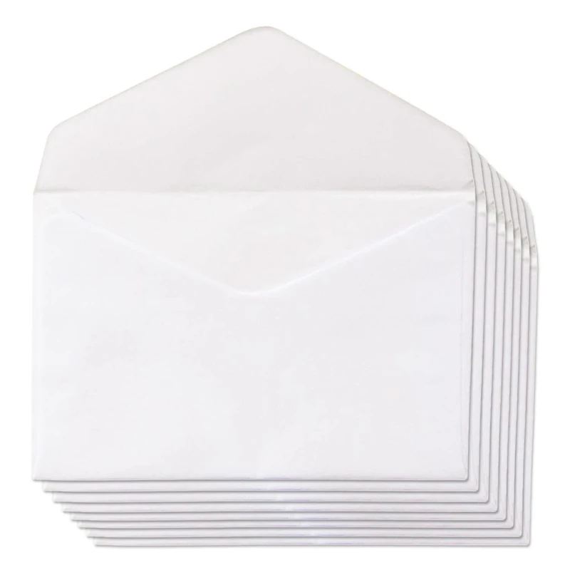 Envelopes Made of White Paper, Small envelopes with Flap for Invitations for Birthdays, Weddings or Communion, envelopes for Business Cards, Dimensions 70 x 105 mm, m-office (Pack of 1000)