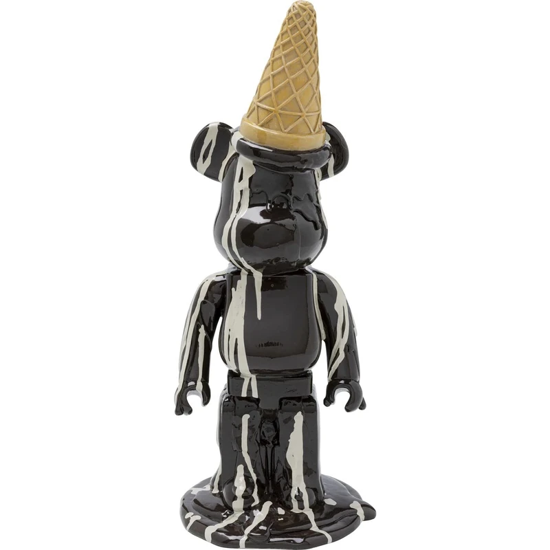 Kare Design Deco Figurine Gelato Bear, Black, Modern, Statue, Gift Idea, Decorative Accessories, Room Decor, Home Decor for Living Room, Bedroom, Office, 40x16x15cm