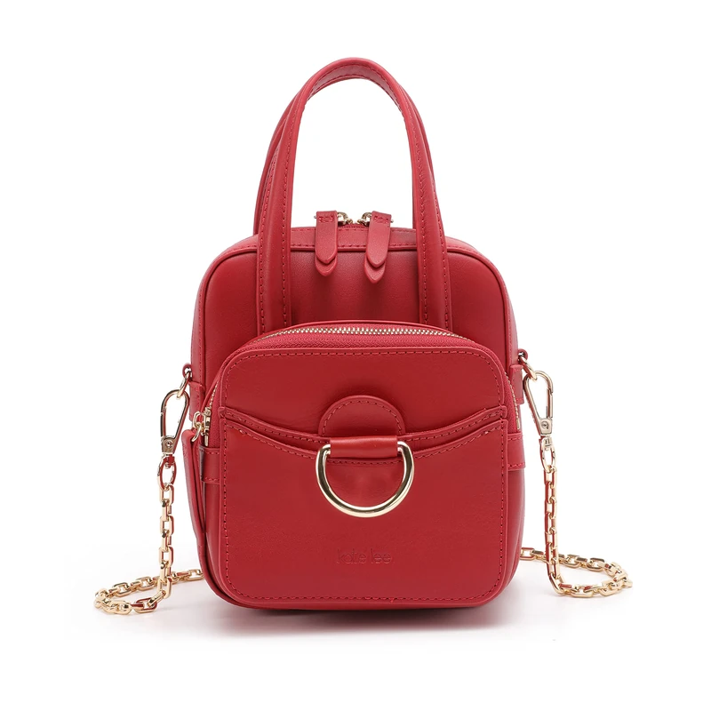 Kate Lee Women's Plate Red Assia Shoulder Bag, Moyen