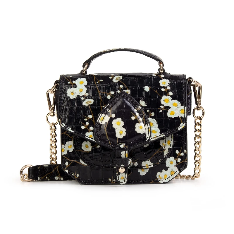 Kate Lee Women's Black Mini Tiny Emelyne Bag Flowers, Moyen