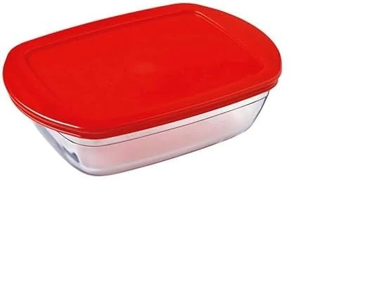 Ô Cuisine Rectangular Lunch Box with Lid, Multicoloured, Standard - Image 1