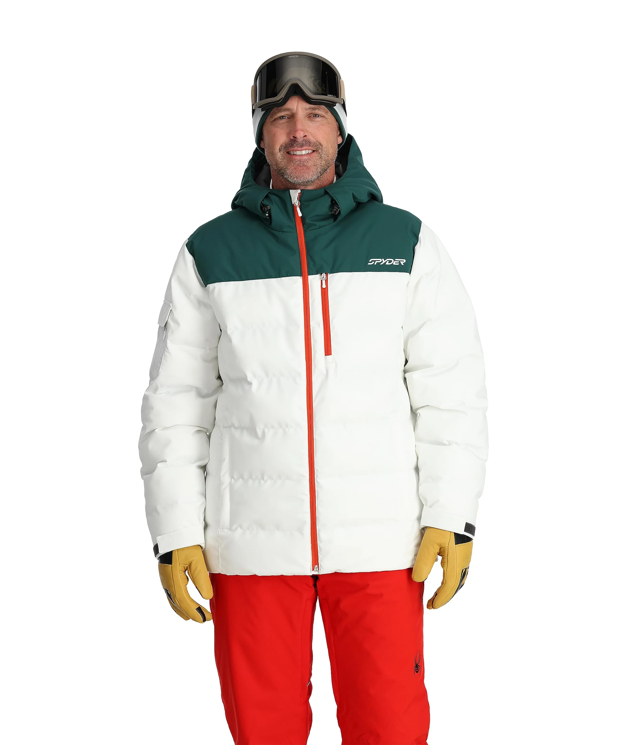 Spyder Men's Bromont Jacket Ski, White, XL