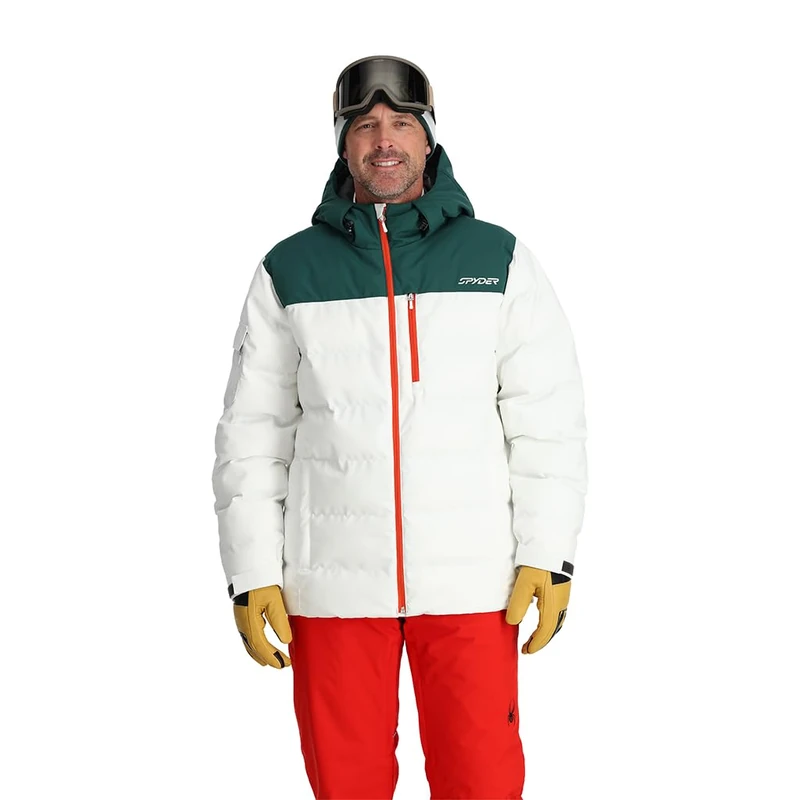 Spyder Men's Bromont Jacket Ski, White, XXL