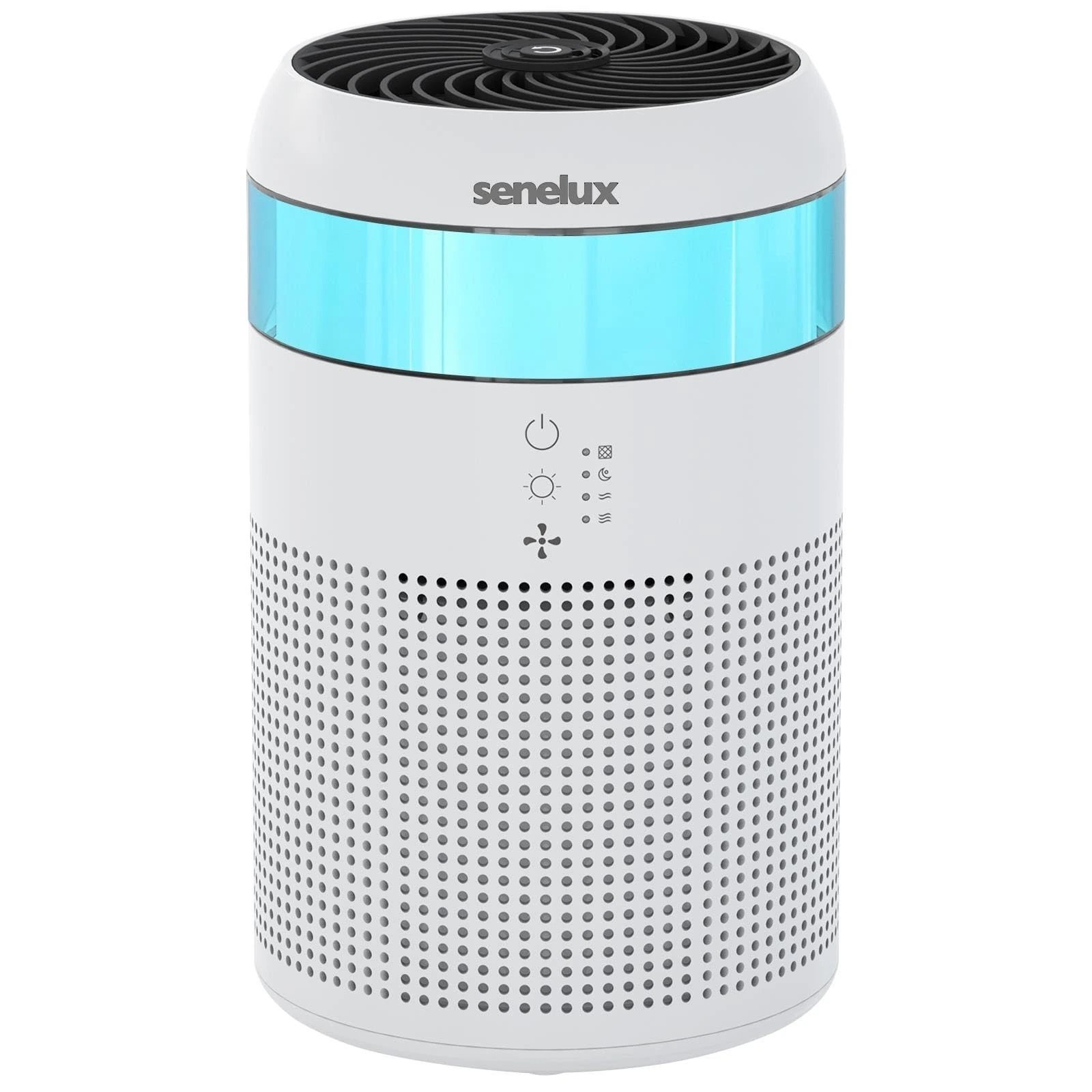 Senelux HEPA Air Purifier for Bedroom with 7 Light Colours, Mini Air Purifier for Home Office Living Rooms, Small Desktops for Pet Dander Mould Pollen Odours Smoke Dust