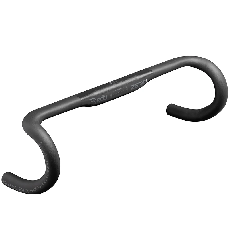 Deda Elementi Zero2 DCR RHM-Evo Drop Handlebar, PoB (Polished on Black), 42cm