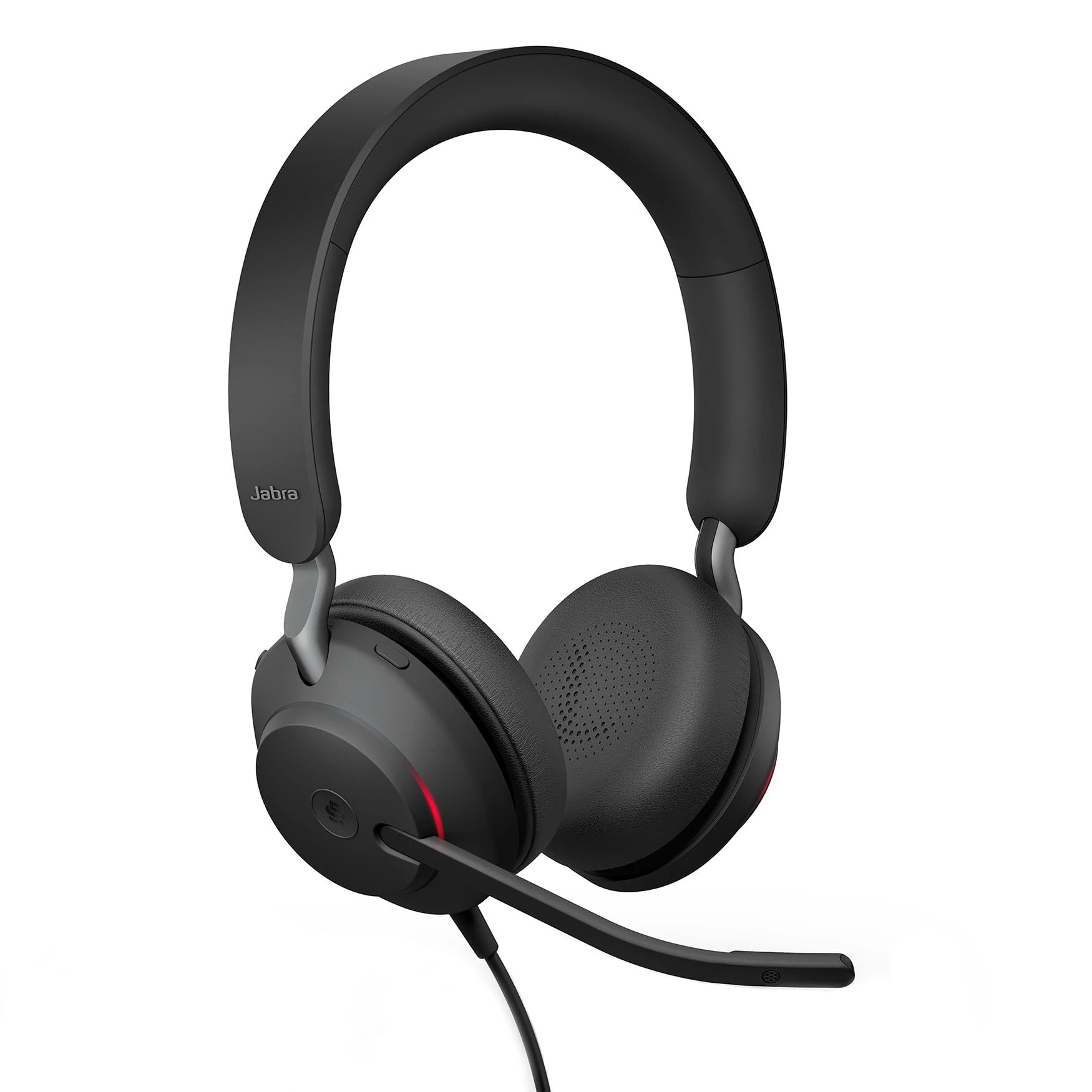 Jabra Evolve2 40 SE Wired Noise-Cancelling Stereo Headset With 3-Microphone Call Technology and USB-A Cable - MS Teams Certified, Works with All Other Platforms - Black