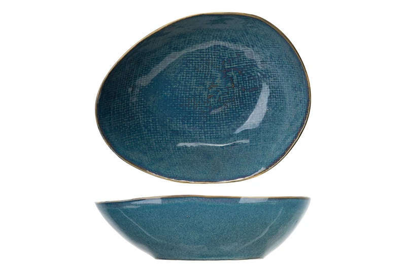 Cosy & Trendy Acha Blue Oval Bowl 20 x 16.5 x 5.5 cm Set of 6