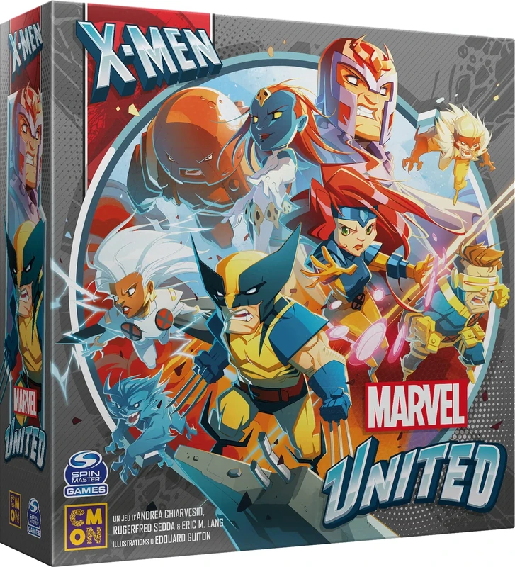 Asmodee - Cmon -Marvel United - X-Men United - Board Games - Card Games - Cooperative Game for Adults and Children from 14 Years - 1 to 4 Players - 45 Min - French Version