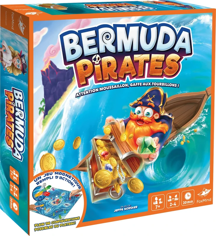Asmodee France FOXBERMU02FR Pokemon, Foxmind Pirates Bermuda Shorts