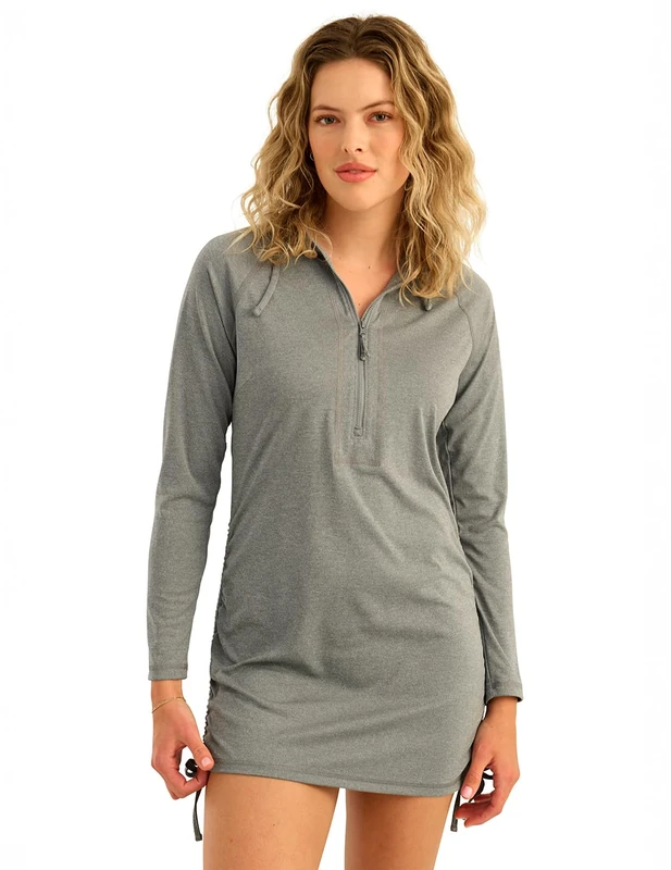 HUK Women's Pursuit Coverup, Performance Fishing Dress, Night Owl Heather, M