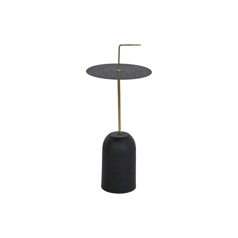 DKD Home Decor Side Table 30 x 30 x 68 cm Black Gold Iron