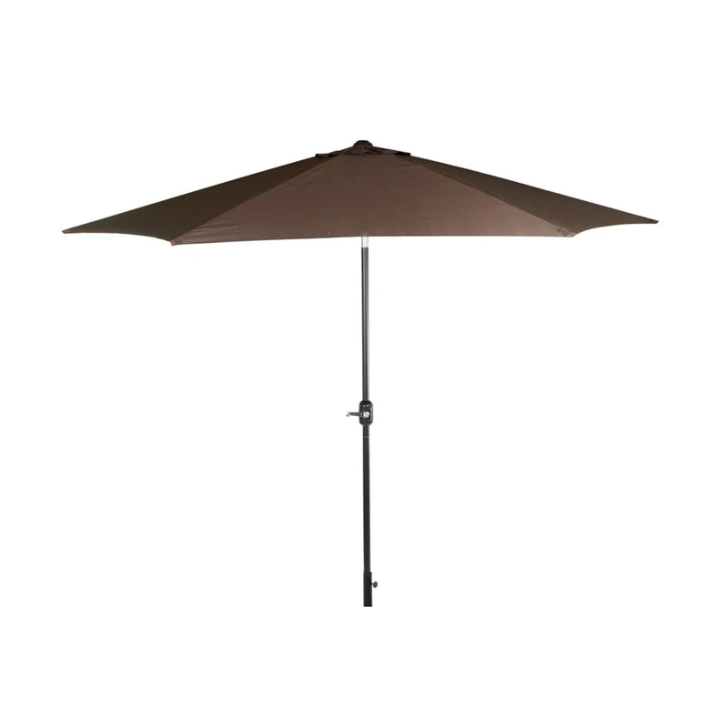 DKD Home Decor Umbrella, Black and Brown, Steel, 300 x 300 x 250 cm
