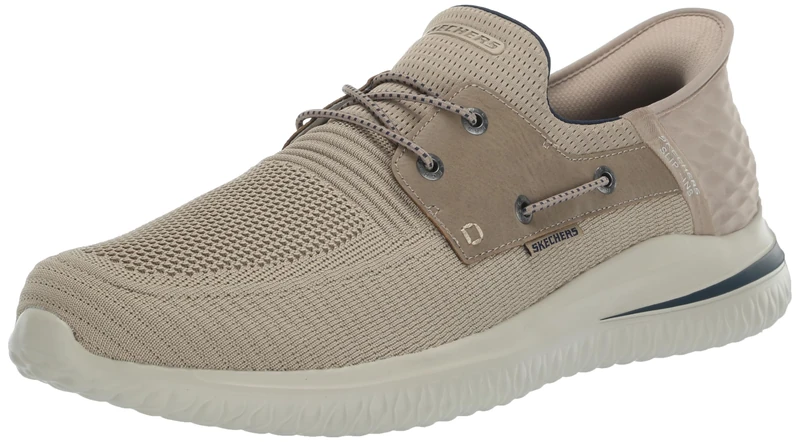 Skechers Men's Slip-ins: Delson 3.0-Roth Loafer, Taupe, 9.5 UK